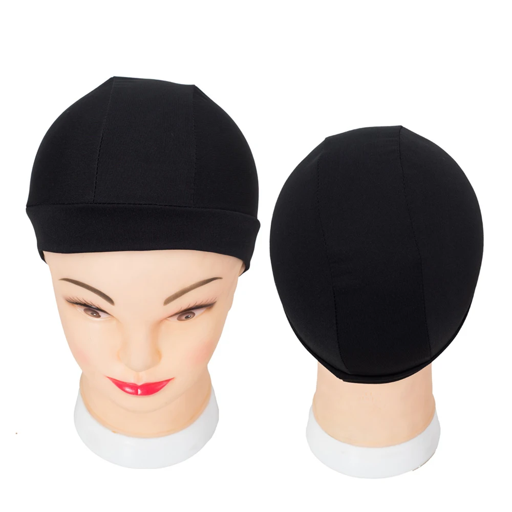 

Spandex Dome Cap For Wigs Hair Weave Caps 1Pcs/Lot Glueless Hair Nets Black Stretchy Dome Wig Caps