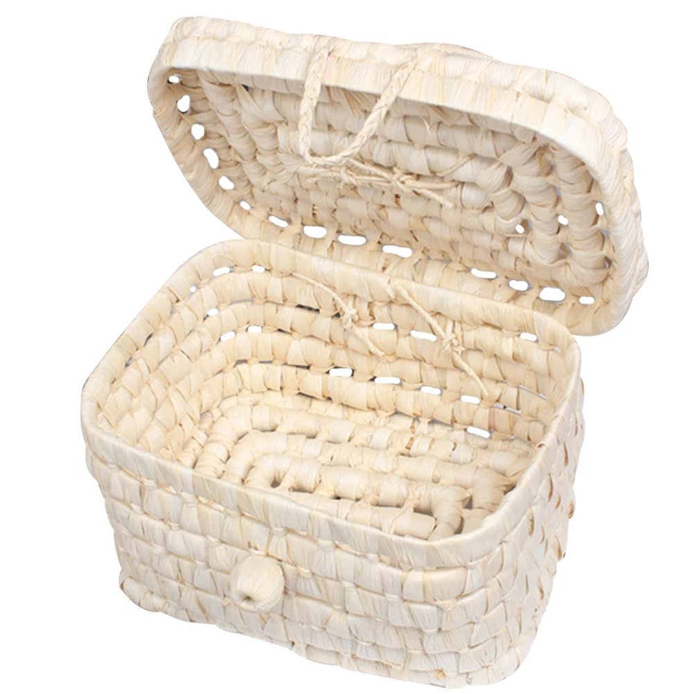 

Woven Storage Baskets Straw Material Organizer For Books Crafts Dog Supplies Small Items Basket With Handles Gift Baskets