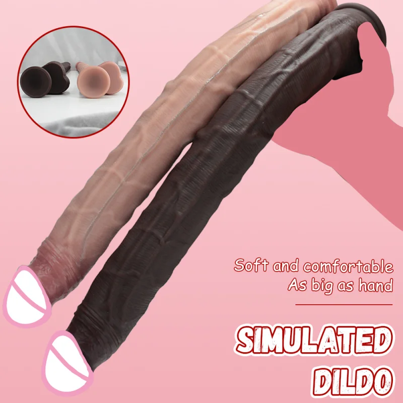 Realistic Dildo Long Penis Dildo Sex Toys Silicone Big Dildos Lifelike Giant Dildo for G Spot and Anal Play with Suction Cup view 2