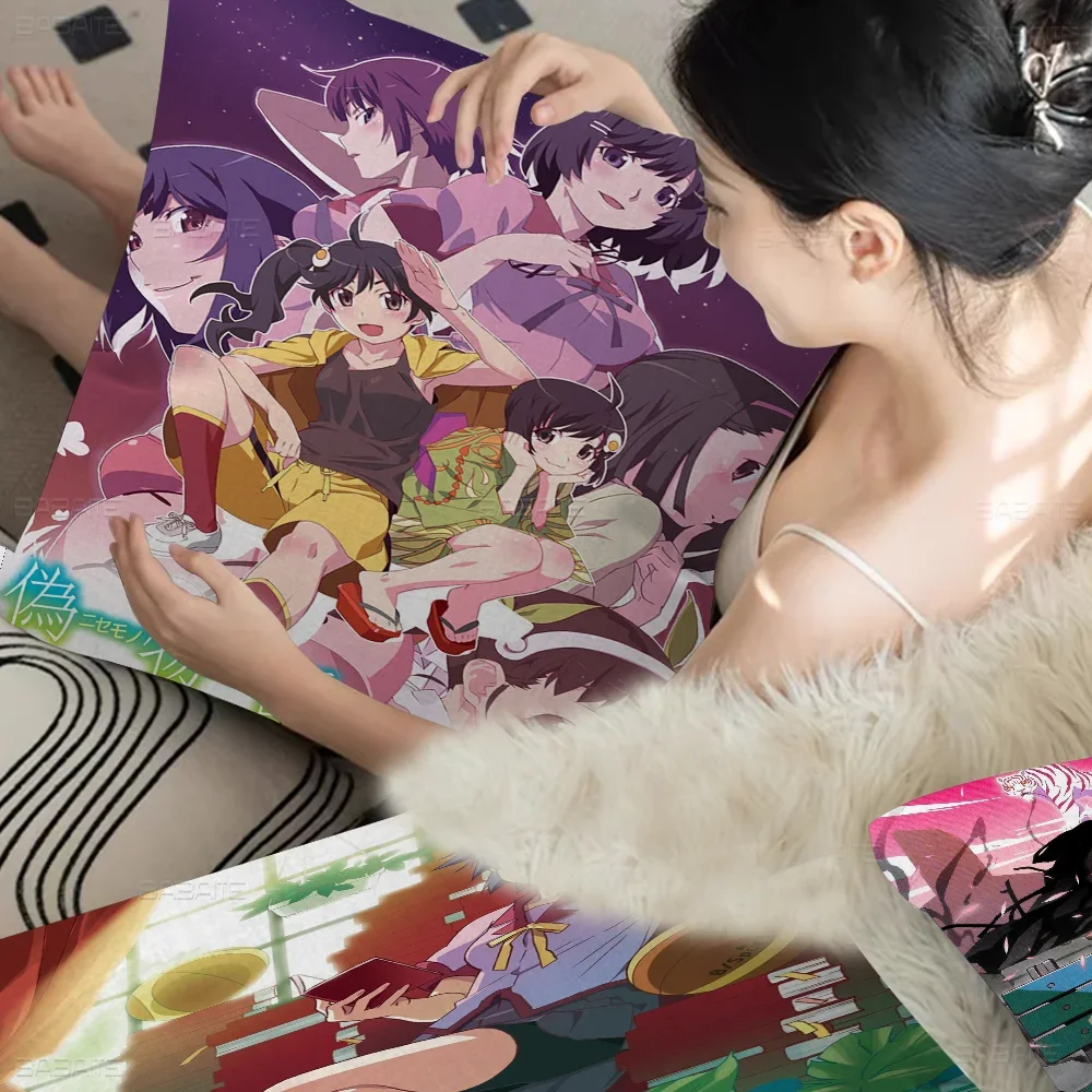 Monogatari Anime Pillow Anime Pillow Sofa Bed Head Pillow Cover Cushion Cover 45x45 Cm Fashion