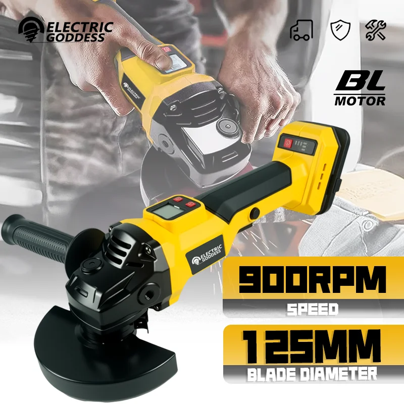 

Brushless Angle Grinder Brushless Polishing Machine Handheld Rechargeable Electric Power Tools for Dewalt 20v Battery Pin