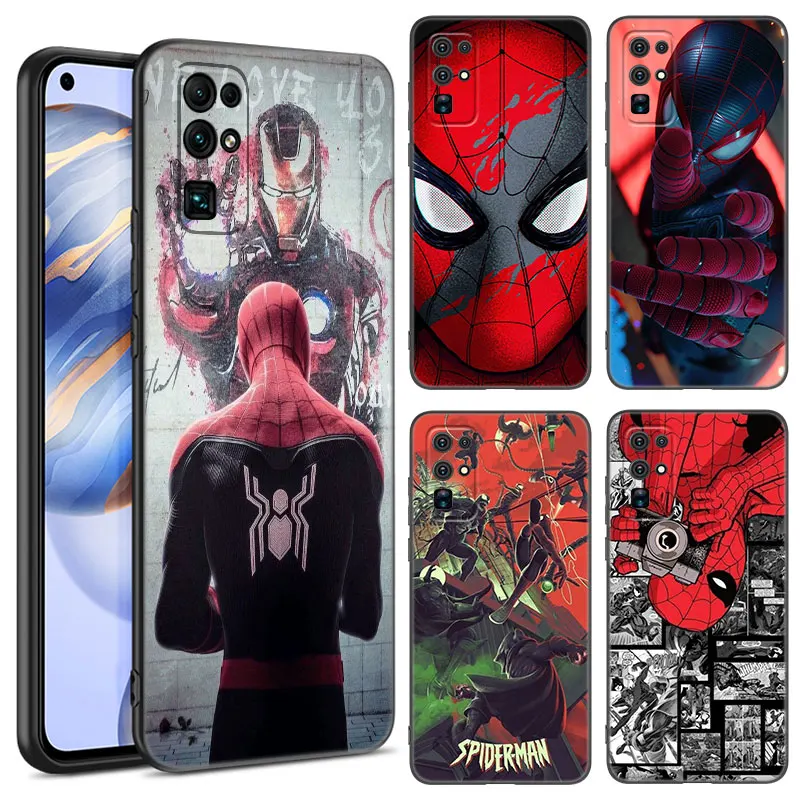 The Amazing Spider-Man Black Phone Case For Honor 70 90 Lite X40 GT X50 i X5 Plus X6A X6S X7A X8A X8B X6 X7 X8 X9 4G X9A X9B 5G