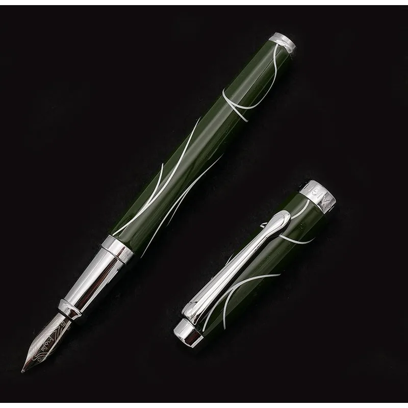 

New Kaigelu 368 Metal Fountain Pen Gold/Silver Blade F 0.5mm Nib Ink Pen Green Red Colors Business Mb Luxury Stationery Gift