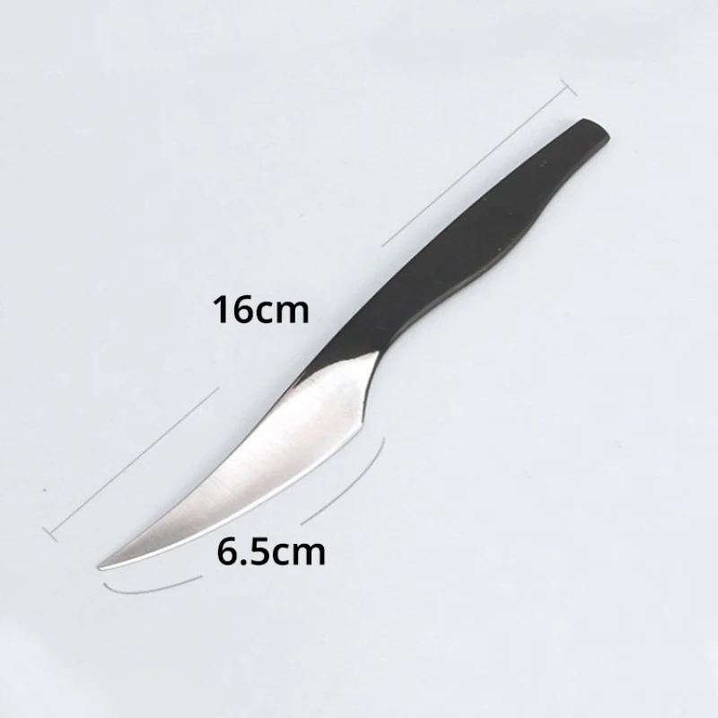 16cm Stainless Steel Cutting Knife Leather Craft Practical Cutting Carving Tool DIY Leather Tools Belt Black Storage Bag