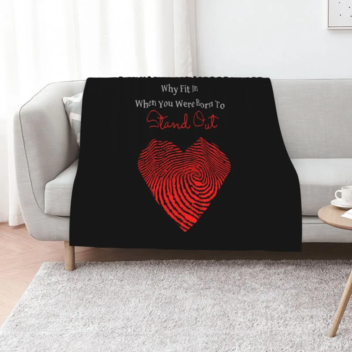 Why Fit In When You Were Born To Stand Out Throw Blanket Flannels Vintage Nap Soft Plush Plaid for babies Cute Plaid Blankets