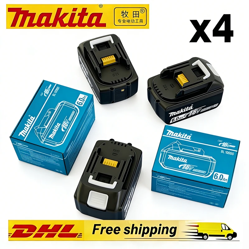 

6000mAh Makita battery 6Ah BL1860 BL1850B BL1850 BL1840 BL1830 Screwdriver Battery Charger 18v Replacement Power Tool Batteries