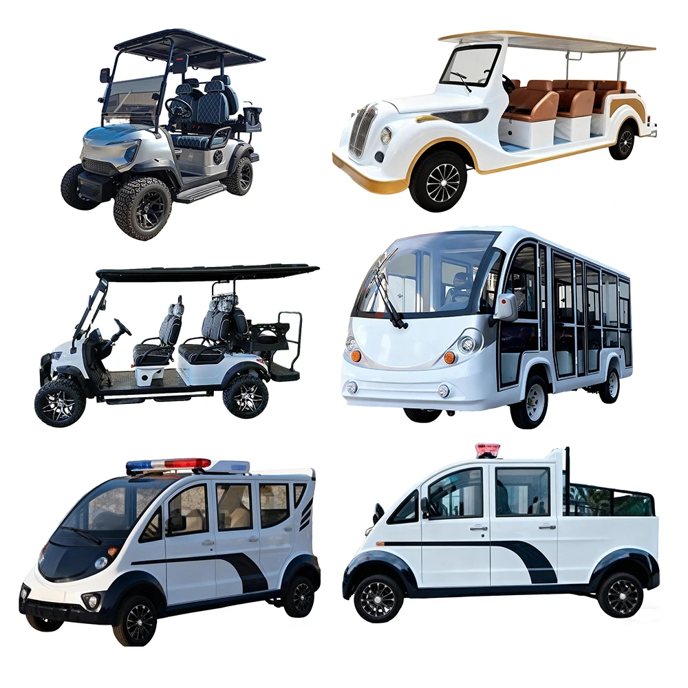 PDKC2 MINI Golf Club Car Sightseeing Electric Golf Cart 4 Wheel Drive 2 Seats 30-50Km/h 70-90km Range