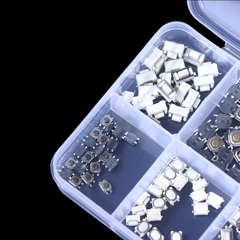 200 قطعة 10 أنواع دائم سيارة التحكم عن بعد اللوحي Actile مفتاح بـزر دفع مفاتيح السيارة زر اللمس Microswitch مع صندوق #5