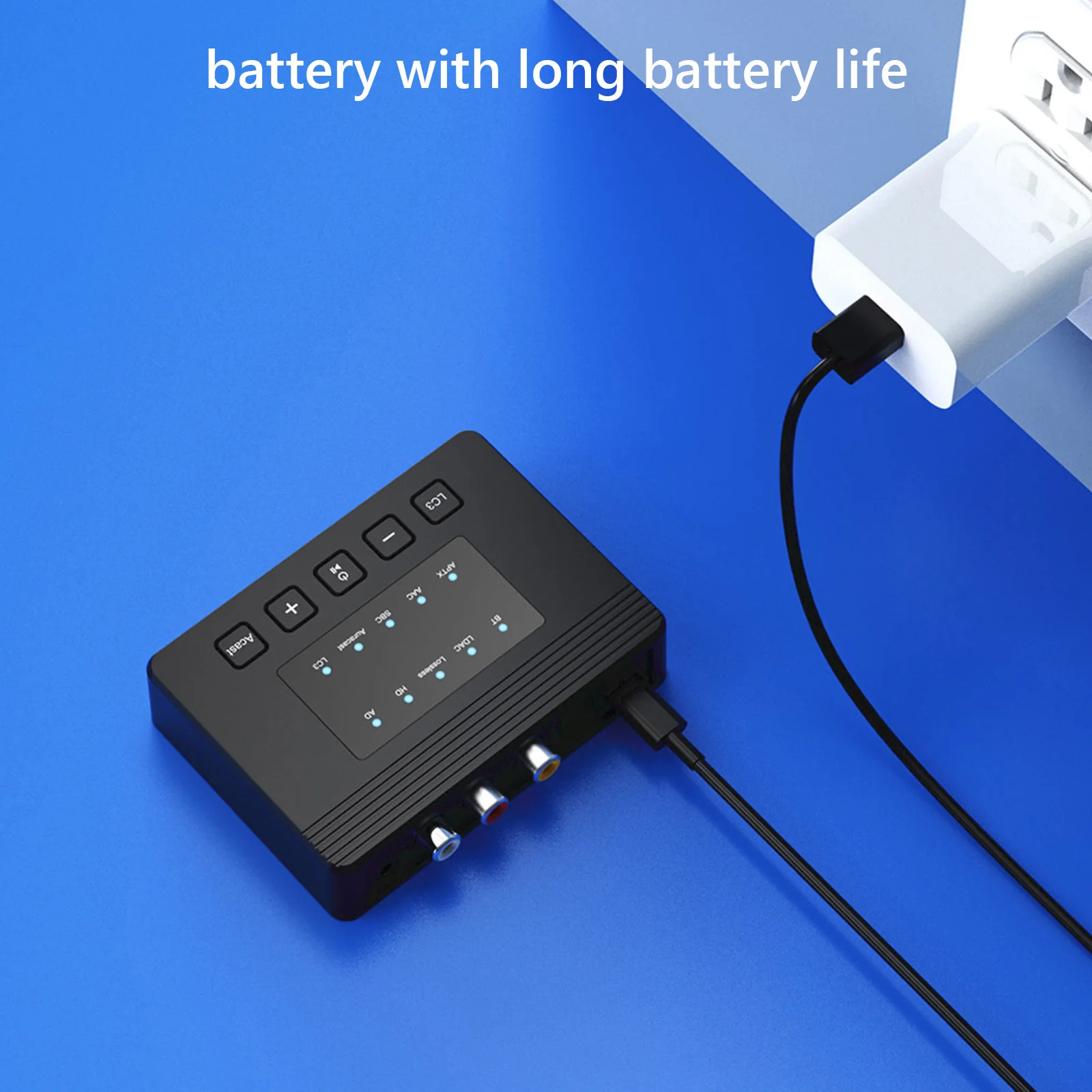 LDAC AptX-HD/AD/LL 2In1 BT Music Adapter 300mAh Wireless Audios Receivers with Coaxial Optical Output for Home Stereo Speaker
