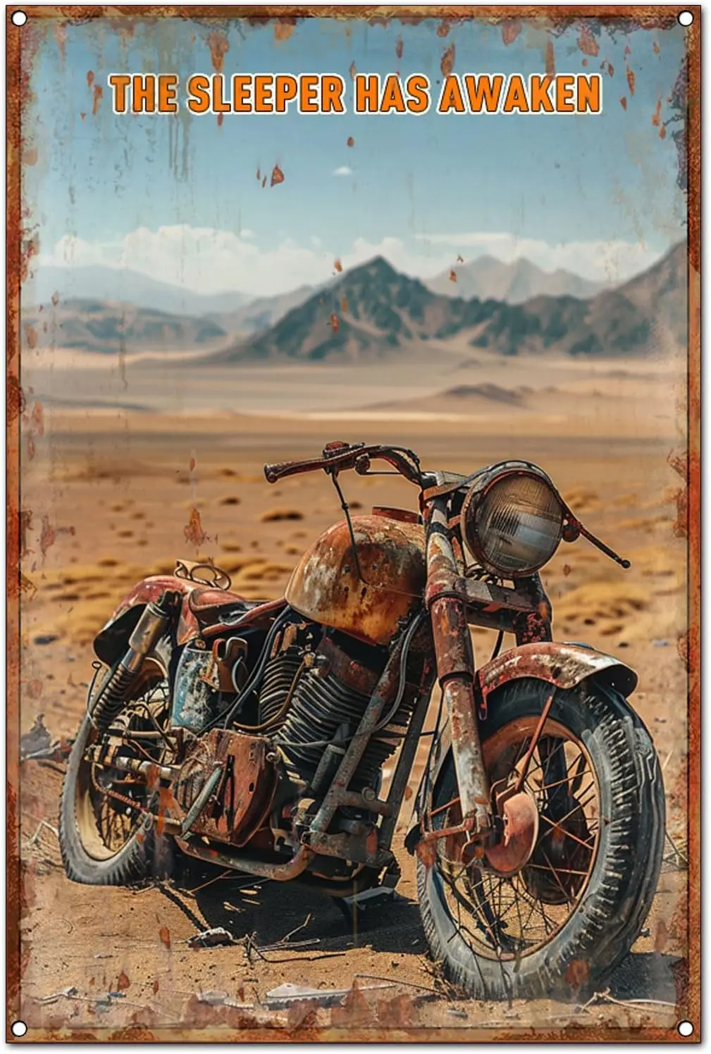 OLDAGEME Vintage Retro Tin Metal Signs Wall Art Decoration, The Sleeper Has Awaken Print Poster, Funny And Unique For Garage,
