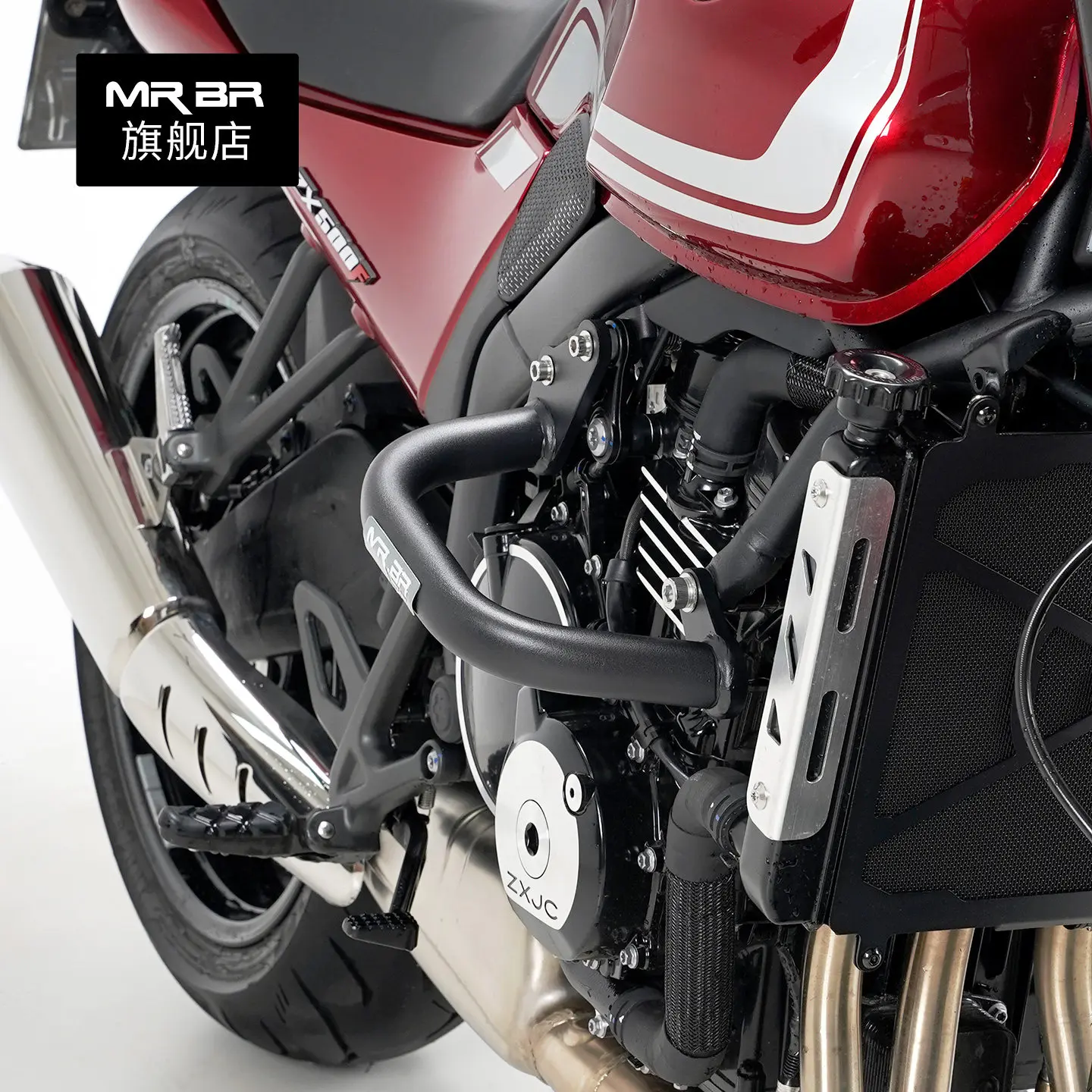MRBR is suitable for Zhang Xue 500F bumper bumper motorcycle locomotive anti-drop bumper water tank net protection modification