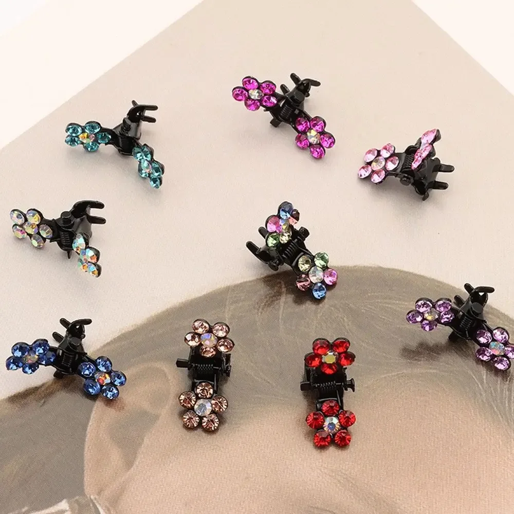12 pcs/set Women Girls Flower Hair Accessories Gift No-Slip Grip Glitter Teeth Clips Hair Claw Clips Jaw Clips