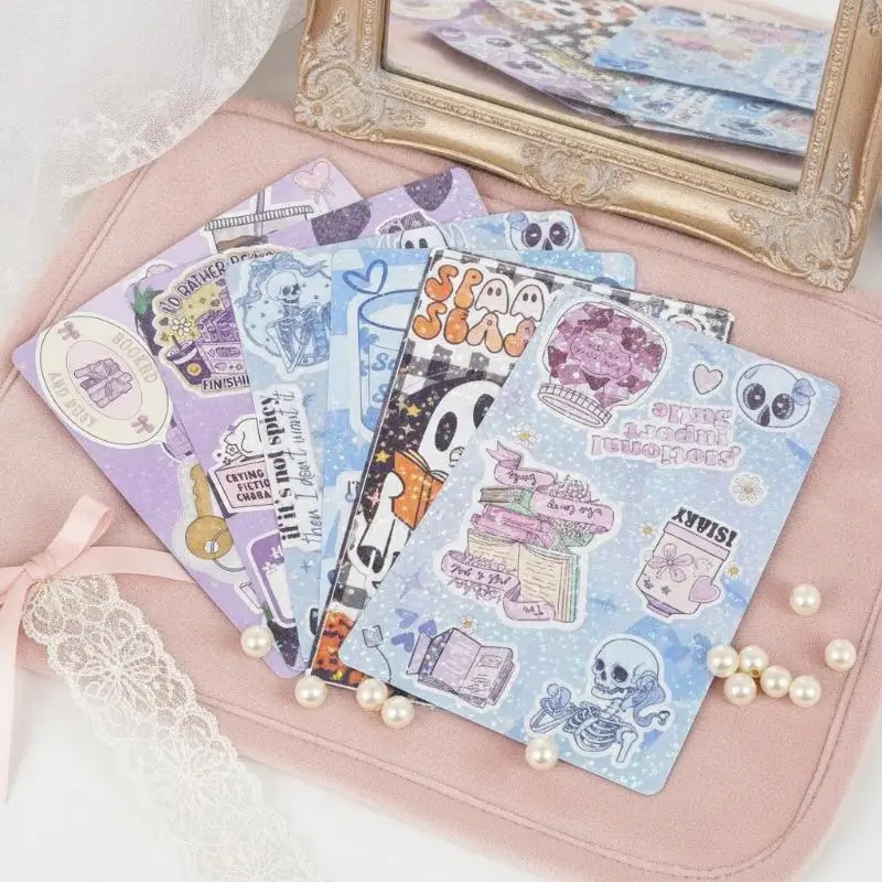 DIY Cartoon Bow Decor Insert Paper Cards Decorative Paper For Transparent E‑Reader Tablet Case Ornament Accessories