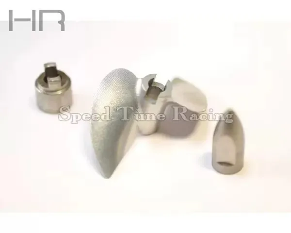 Heißer Racing CNC Gefräste Billet Aluminium Propeller Edelstahl Konische M4 Propeller Mutter Antrieb Hund Für Traxxas Spartan Boot