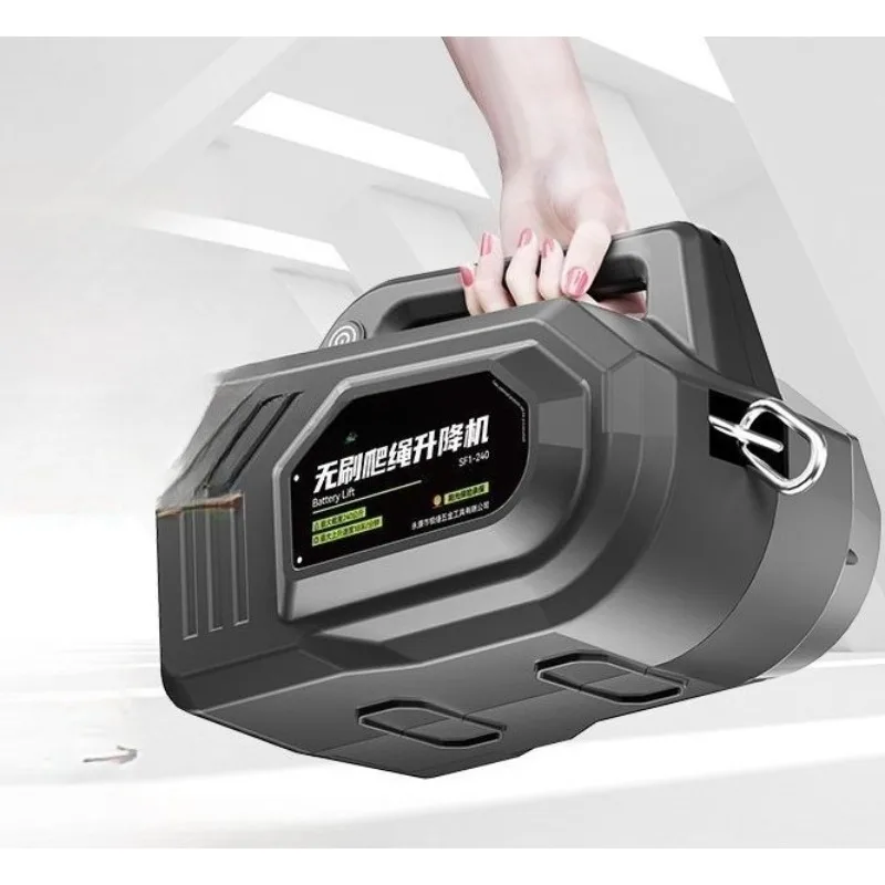 

Remote control lithium battery electric hoist external wall climbing air conditioner hoisting artifact