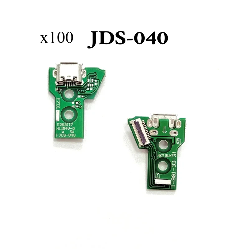100個-ロット-usb充電ポートソケット-pcbボード-フレックスケーブル付き-ps4-dualshock-4-コントローラー用-jds‑040-修理部品