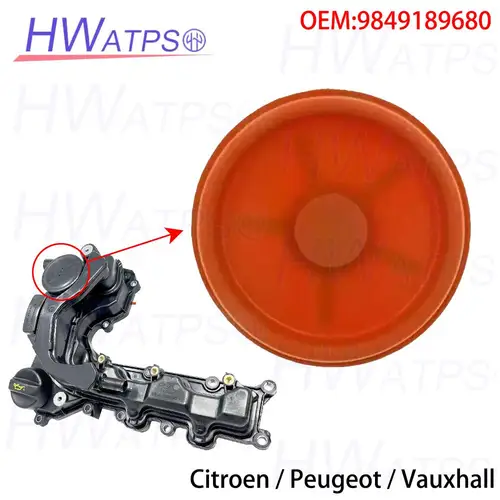 Imagen 2 del producto Membrana de cubierta de válvula PCV 9849189680 para Citroen Berlingo C3 C4 C5 Grand DS Peugeot Partner Rifter Toyota Proace Vauxhall Astra