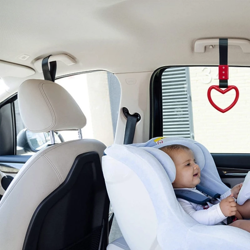 A Set of Heart-Shaped Car Handle with Drift Accessories, Rear Bumper Warning Ring Decoration, for subway Bus, Broken Heart-Shape