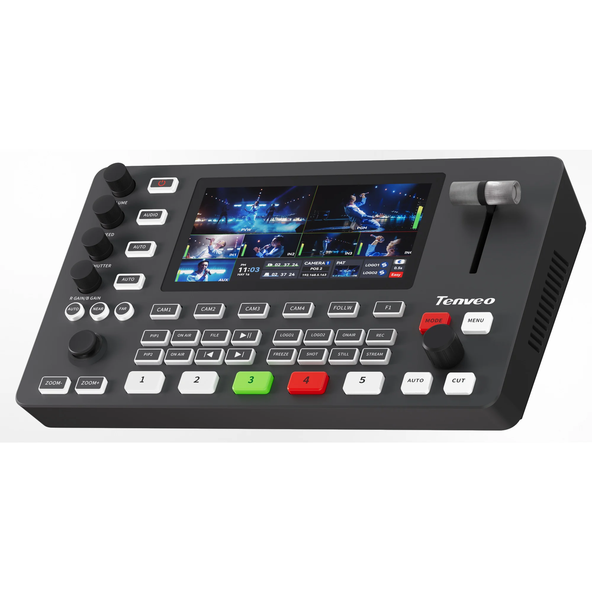 

PC500 Broadcast Control Keyboard 4K SDI Video Mixer Switcher