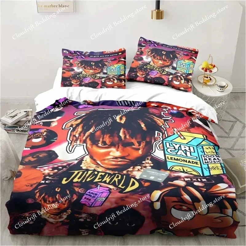 Rap Singer J-Juice W-Wrld 3D Print Bedding Set Single Twin Full Queen King Size Bed Set Adult Kid Bedroom Bedding Gift