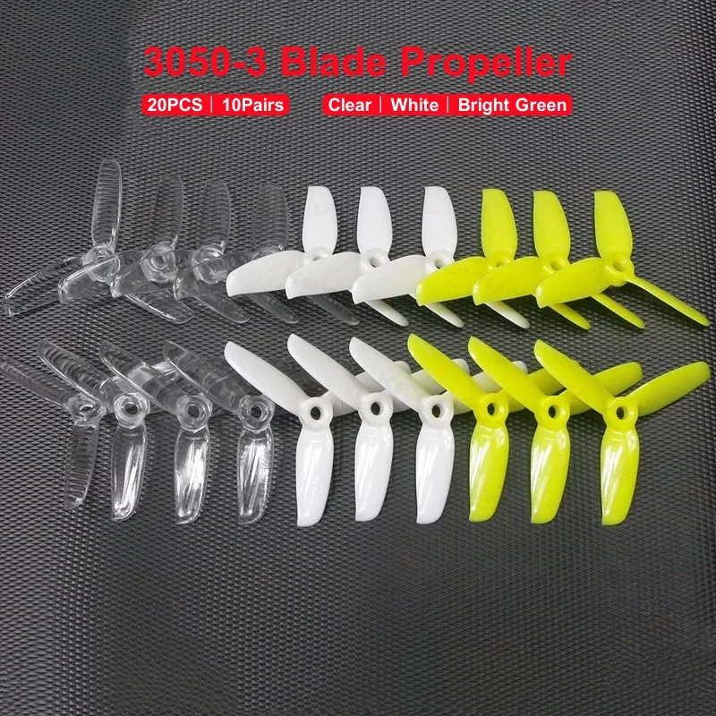 

20Pcs/10Pairs LDARC 3050 3-Blade Propeller 3 Inch CW CCW With 5mm Mounting Hole For RC FPV Drone Quadcopter PC Props