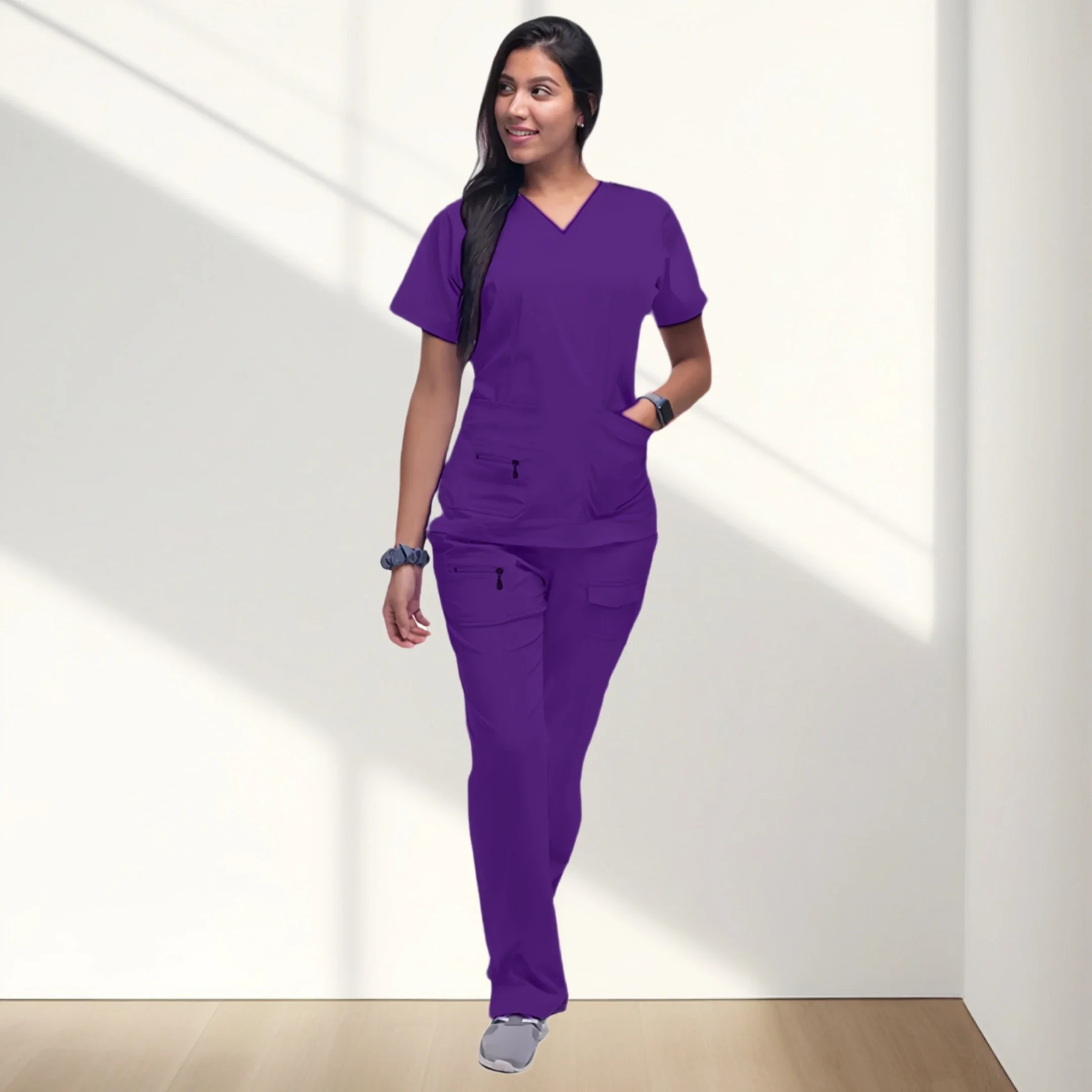 Gran oferta, nuevos trajes de manga corta, uniforme exfoliante superior, conjuntos de enfermería para Hospital médico, uniformes quirúrgicos, blusa médica para mujer para enfermera