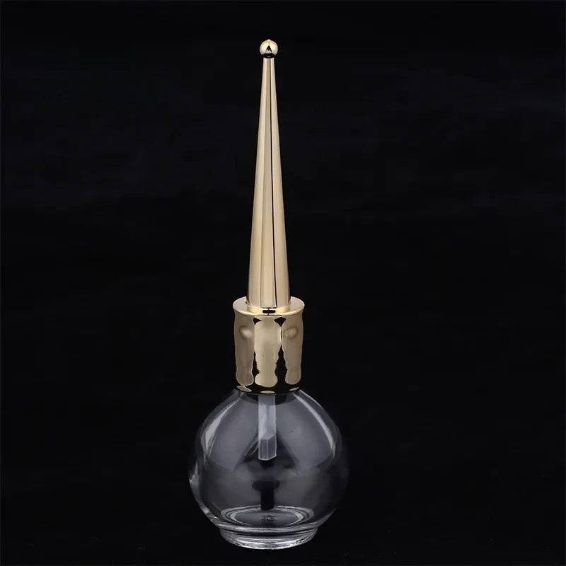 1Pc 15ml Empty Glass Nail Polish Bottle With Brush Cap Refillable Nail Gel Vial Manicure Nail Art Container