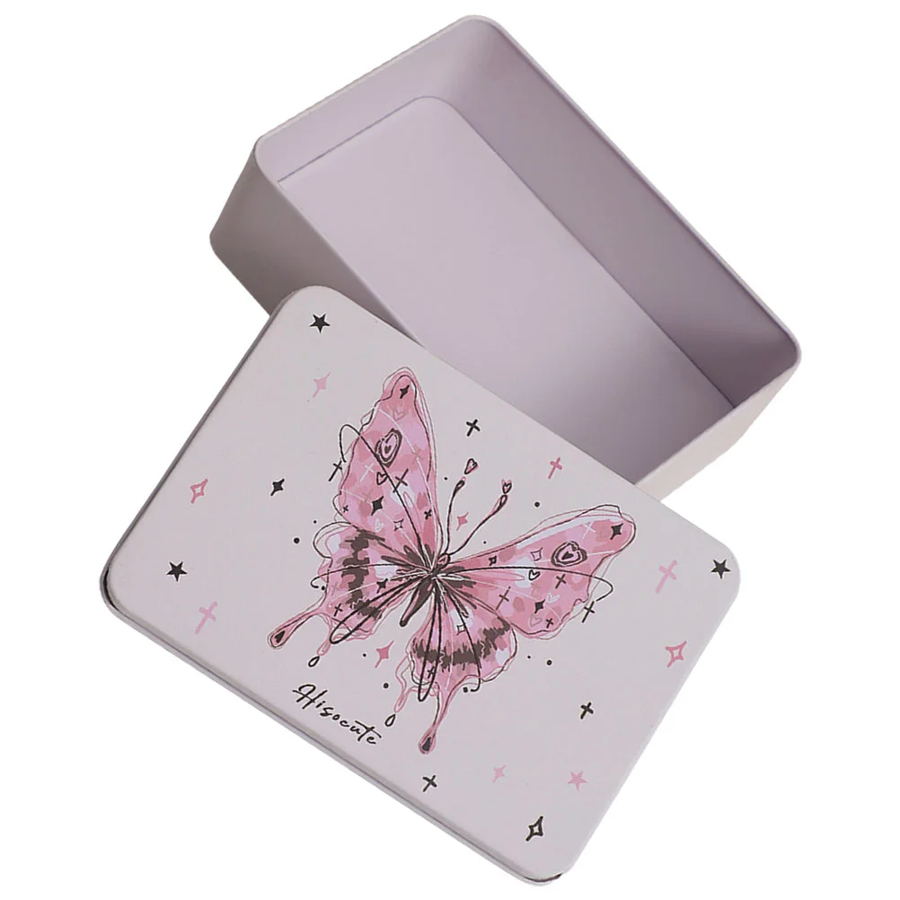 Wedding Candy Tins Cookie Gift Cartoon Butterfly Desktop Storage Box Iron Packaging for Kids\' Gifts Musical Instrument Learning