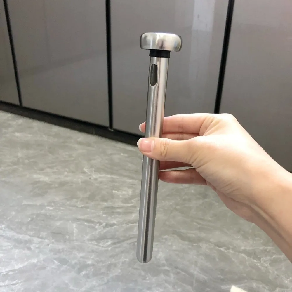 2-Pack Decorative Stainless Steel Beer Cooling Stick Sliver 8.46in Wine Chiller Stick Reusable Bottle Chiller Stick Home Bar