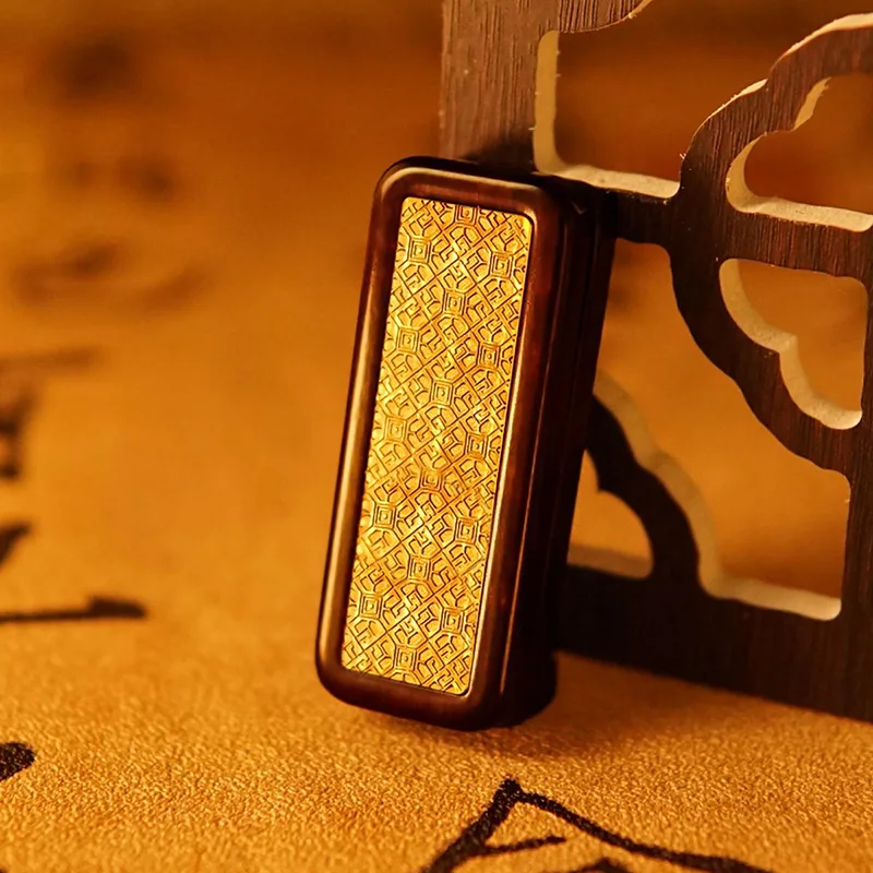 Sandalwood Dingding Paragraph EDC Fidget Spinner Stress Relief Toy Mechanical Push Card Fingertip Slider ADHD Relief Tools