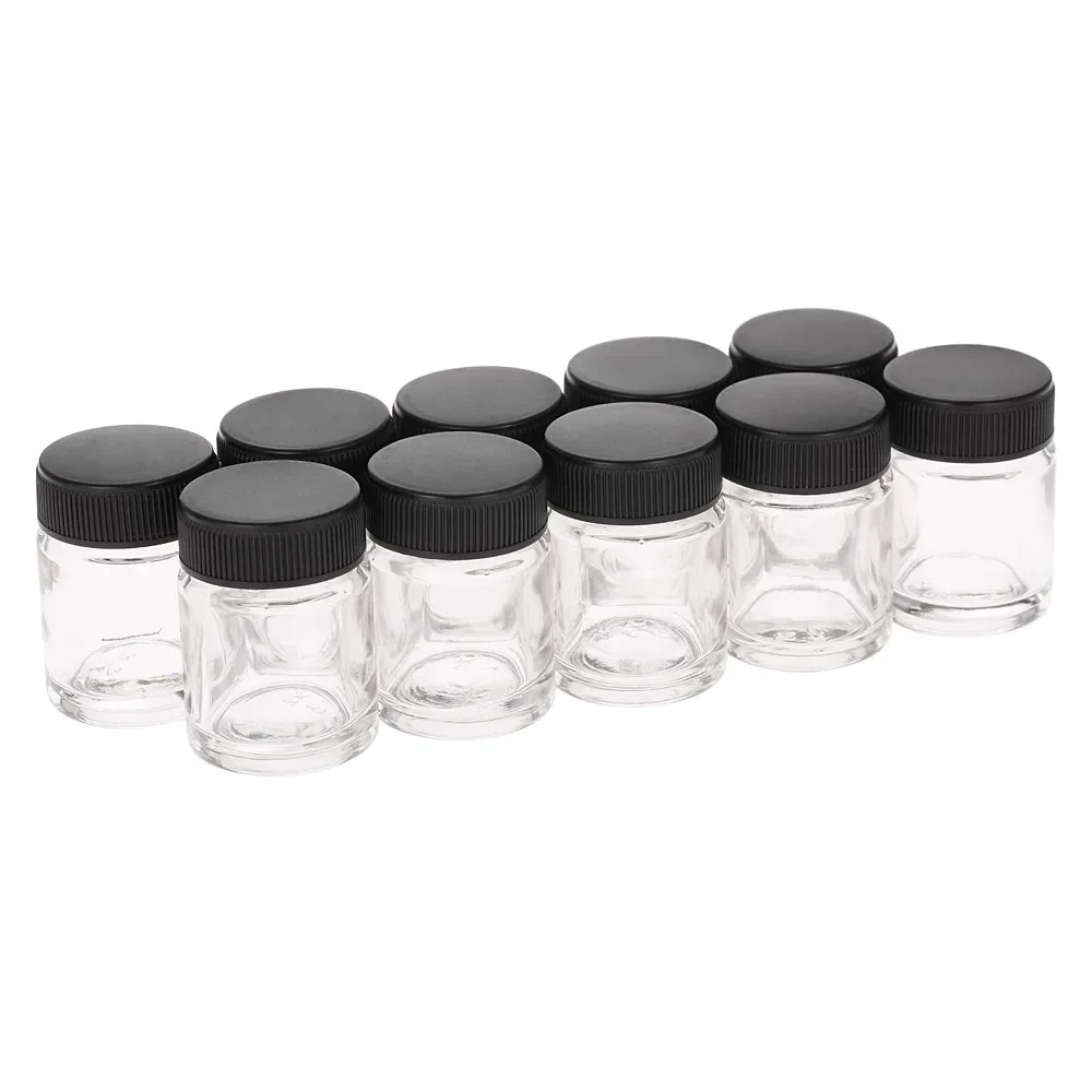 Imagem -04 - Airbrush Glass Bottles With Lid Nail Airbrush Pot Air Brush Paint Frascos de Maquiagem Art Drawing Tool Accessory oz 4oz 22cc 10 Pcs
