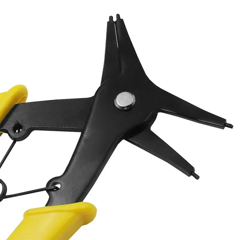 2-in-1 Spring-loaded Pliers Internal External Snap Ring Mounting Dismounting Hardware