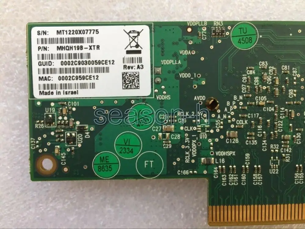 Mellonox MHQH19B-XTR PCI-E シングル ポート コネクタ 40GBS フル プロファイル用ネットワーク アダプタ カード