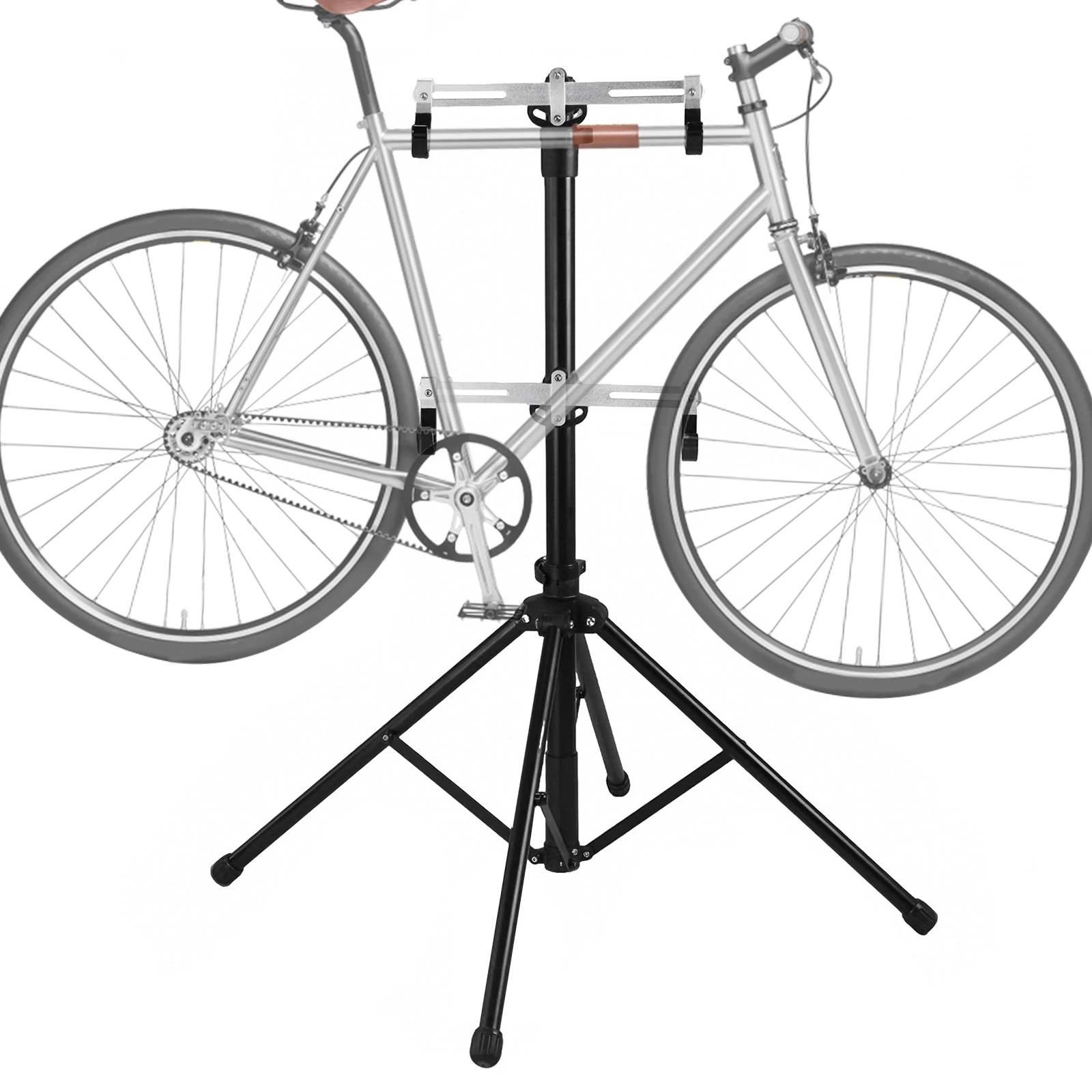 

Two Bike Gravity Pole Stand Garage Space Saving Adjustable Vertical Bicycle Holder No Drilling Required Holds MTB Road And Ebike