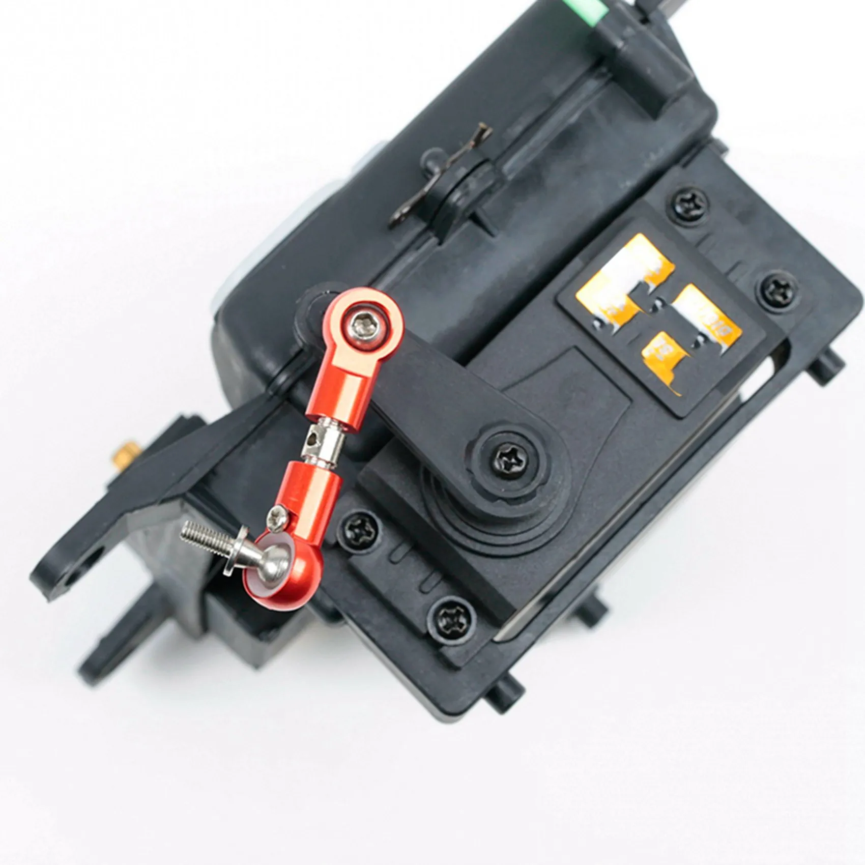 T84C-2X CNC Pull Rod Steering Servo Arm Fit For 1/5 HPI ROFUN ROVAN KM BAJA 5B 5T 5SC Losi 5Ive T Rc Car Parts-Orange Red