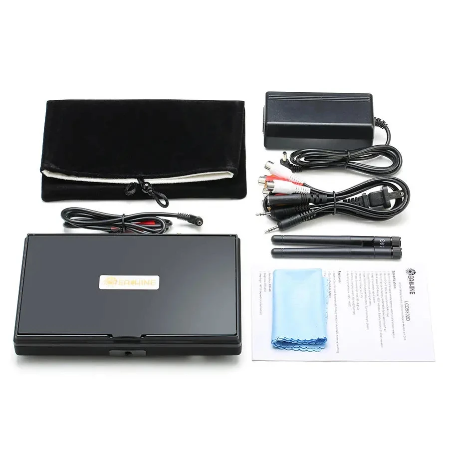 NEEBRC LCD5802D FPV Monitor with DVR 5.8G 40CH 7 Inch LCD Screen Monitor 800x480 Dual Diversity Receiver for FPV Racing Drone