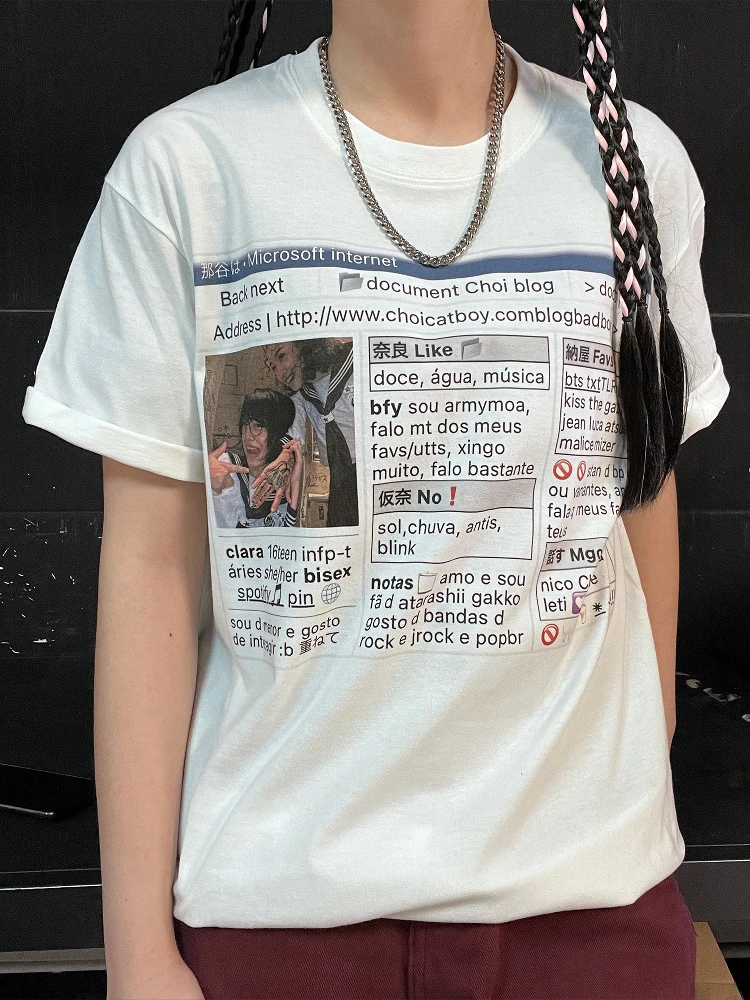 Heavyweight 260G Vintage Short Sleeve T-Shirt Loose Fit Student Couple's Wear round Neckline Youthful Style by Wang Studio