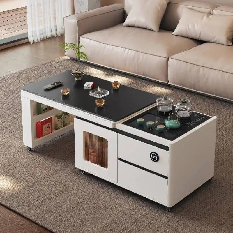 Black Coffee Tables Multifunctional Business Adjustable White Coffee Tables Modern Japanese Couchtisch Living Room Furniture