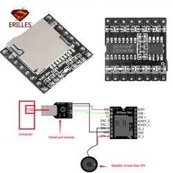 DFPlayer Mini MP3 Player Module TF Card U Disk Mini MP3 Player Audio Voice Module Board IO/Serial Port/AD For Arduino Diy Kit