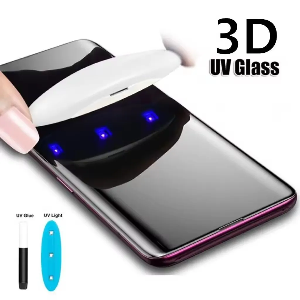 Tempered Glass UV Liquid Full Glue Screen Protector For Huawei Honor 80 90 100 200 300 Pro X60 For Honor Magic 7 6 5 4 Pro Lite