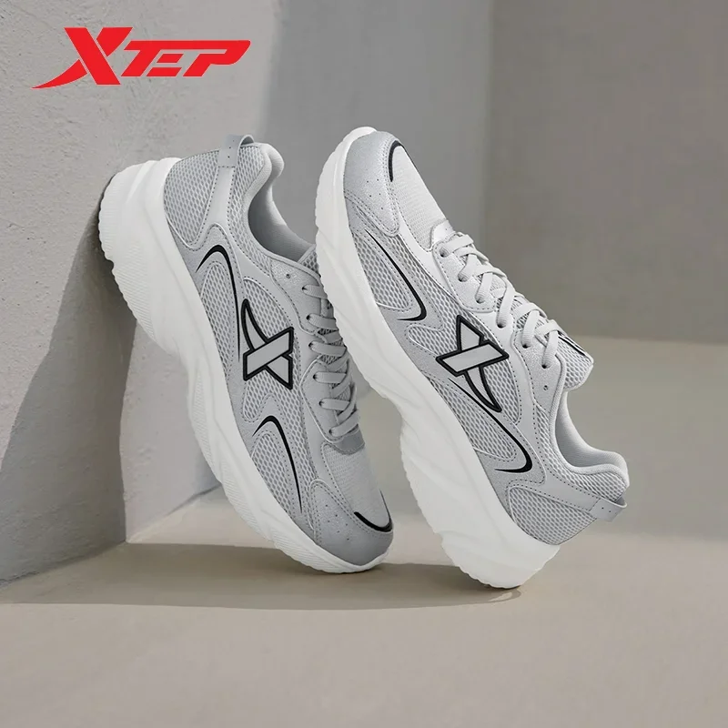 Xtep Running Shoes For Men 2024 Spring Wear-Resistant Breathable Men's Sports Shoes Increase Jogging Sneakers 876119110055