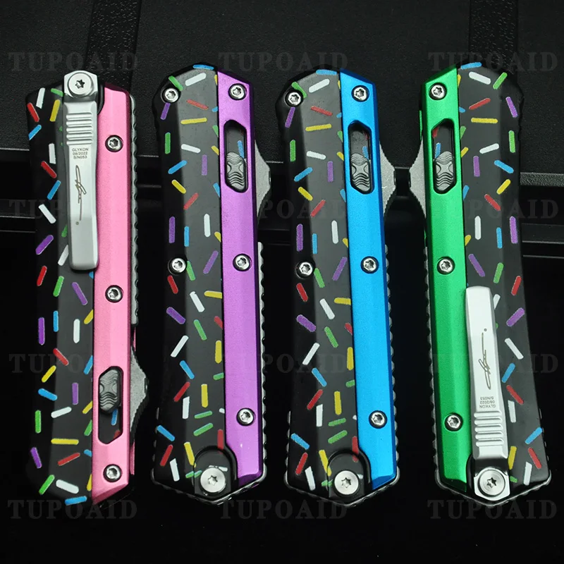 

Серия Micro Glykon: Черный тактический нож-открывалка OTF для десертов, карманные ножи для активного отдыха, кемпинга и туризма, рукоять из цинкового сплава, инструменты EDC