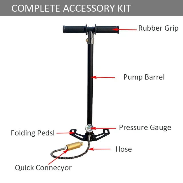 30mpa 4500Psi 4 stadi PCP pompa a mano compressore d\'aria ad alta pressione 300bar azionato HPA serbatoio caccia auto bicicletta fucile ad aria