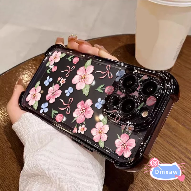 ل ممن لهم A5 A6 برو 4G 5G A5X A6 ماكس البحث X9 برو 5G جراب هاتف زهر الخوخ زهرة الأزهار Bowknot تصفيح الغطاء الخلفي
