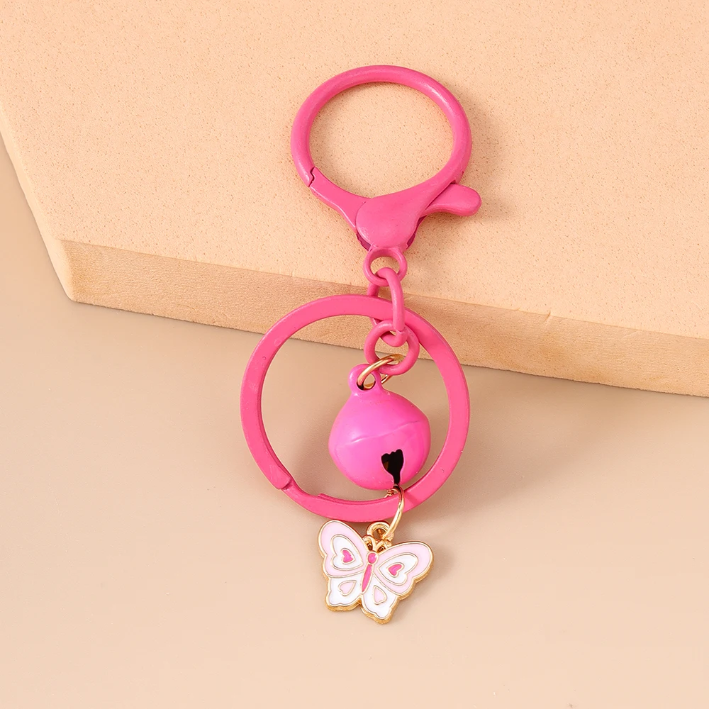 Aihua Bunter Glocken-Schmetterling-Schlüsselanhänger für Kinder und Mädchen, Handtaschenanhänger, Niedliche Schlüsselringe, Geburtstagsparty, Modische Schmuckgeschenke – Detail 7