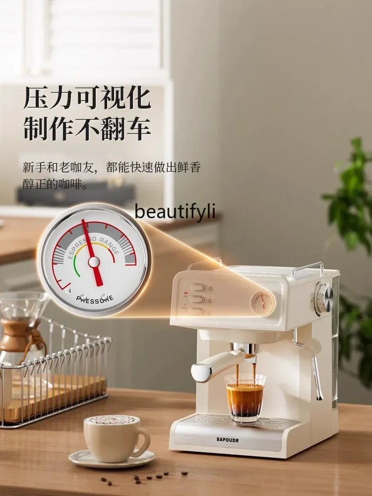 A61 Ec35 Semi-automatic Italian Household Small Steam Frothed Milk Integrated Espresso Machine