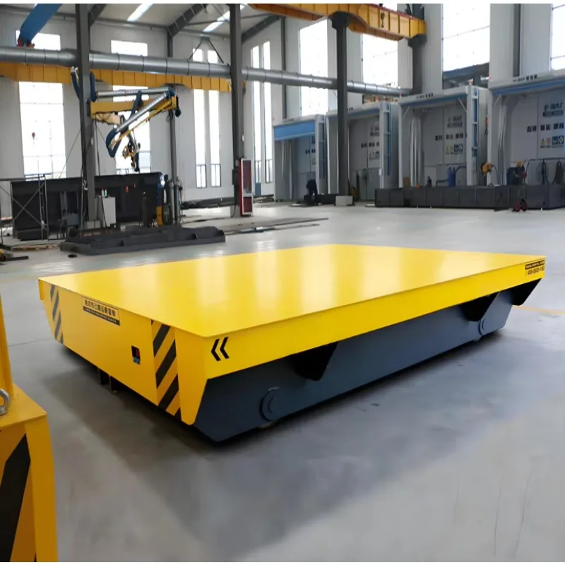 AGV Electric Transfer Trolley 5/10/20/30 Ton Rechargeable Battery Trackless Steerable Flat Mold Turntable Cart for Factory Wareh