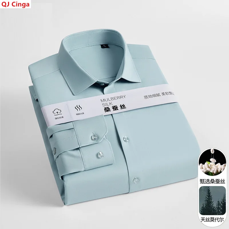 2027 New Men's Short-Sleeve Shirt, Made From Slightly Stretchy Fabric,Featuring A Single-breasted Button-down Collar A Slim Fit.