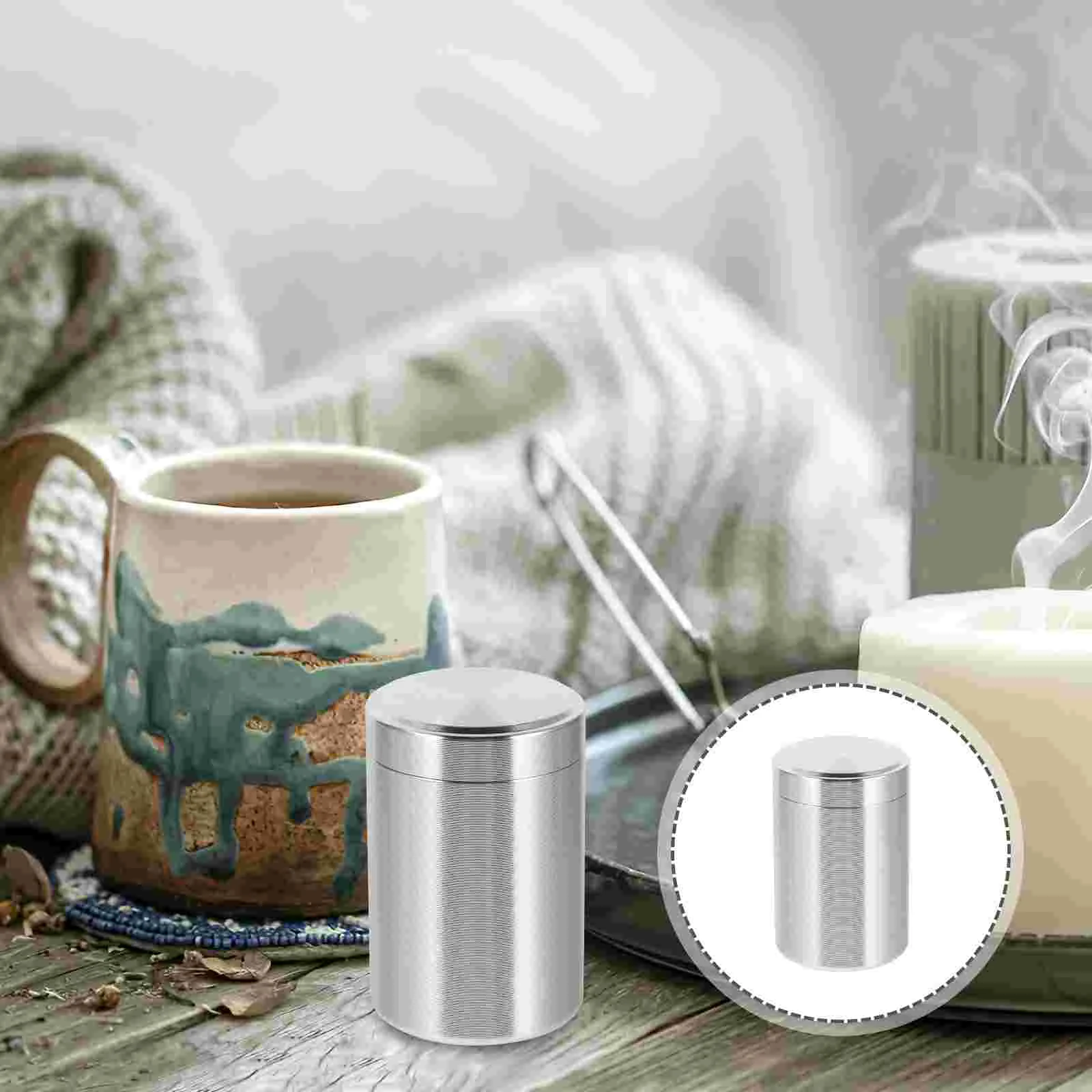 

Titanium Alloy Tea Pot Metal Jar Storage Can Containers for Food Household Canister Multi-Function Tank Accessory