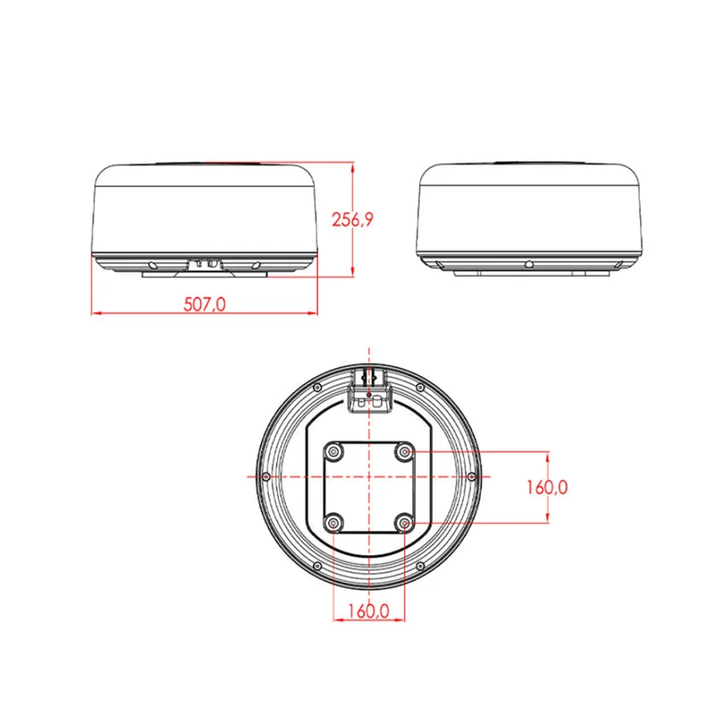 KRA-1009_N Radome Radar Antenna (4KW) Inclusion 15m Antenna Cable Ended With RJ45